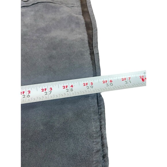 Catherines 4X Charcoal Gray Faux Suede Button Front Blouse Top Long Sleeve - Picture 9 of 11